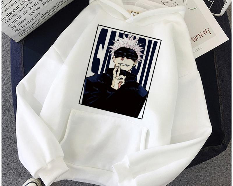 New Japanese Anime Hoodies Jujutsu Kaisen Graphic Hoodie Winter Warm Cartoon Streetwear Harajuku Yuji Itadori Sweatshirts Male