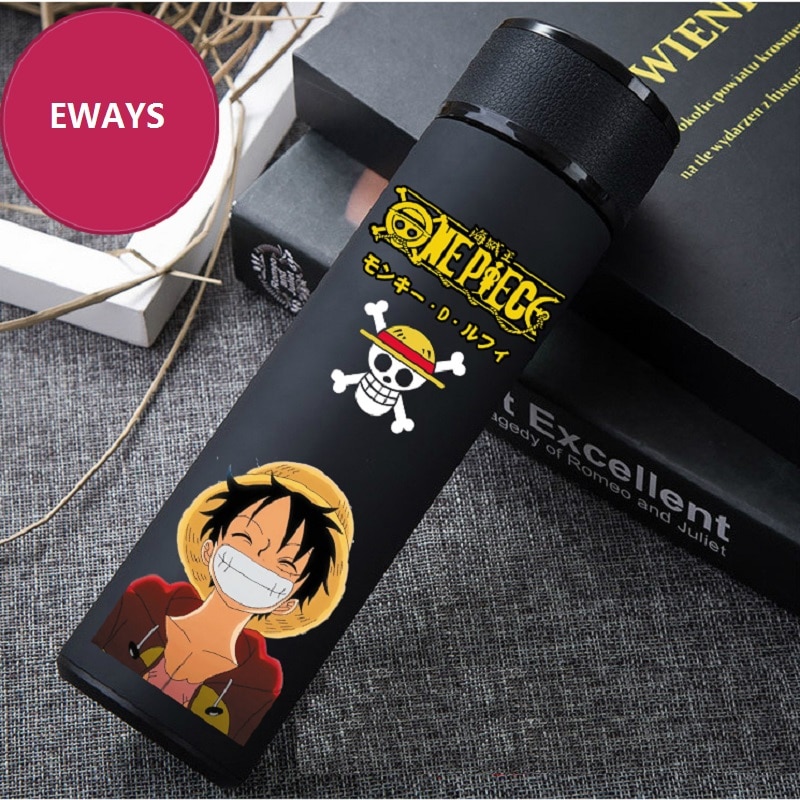 One Piece – Luffy Themed Water Bottle With Detachable Cup (10+ Designs) Mugs
