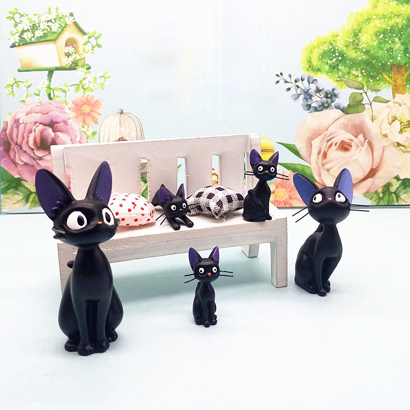 Cute Black Cat Themed Ornament or Figure for Decoration (3 Designs) Action & Toy Figures