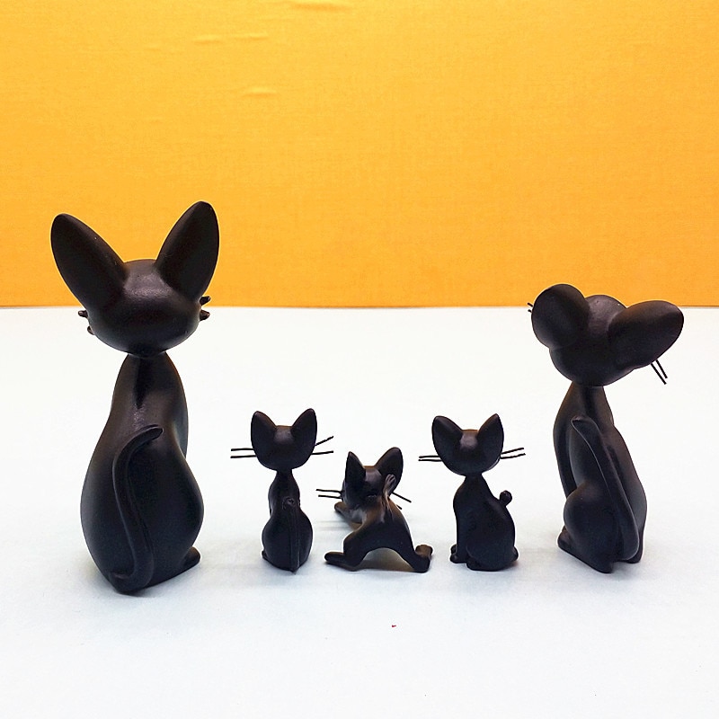 Cute Black Cat Themed Ornament or Figure for Decoration (3 Designs) Action & Toy Figures