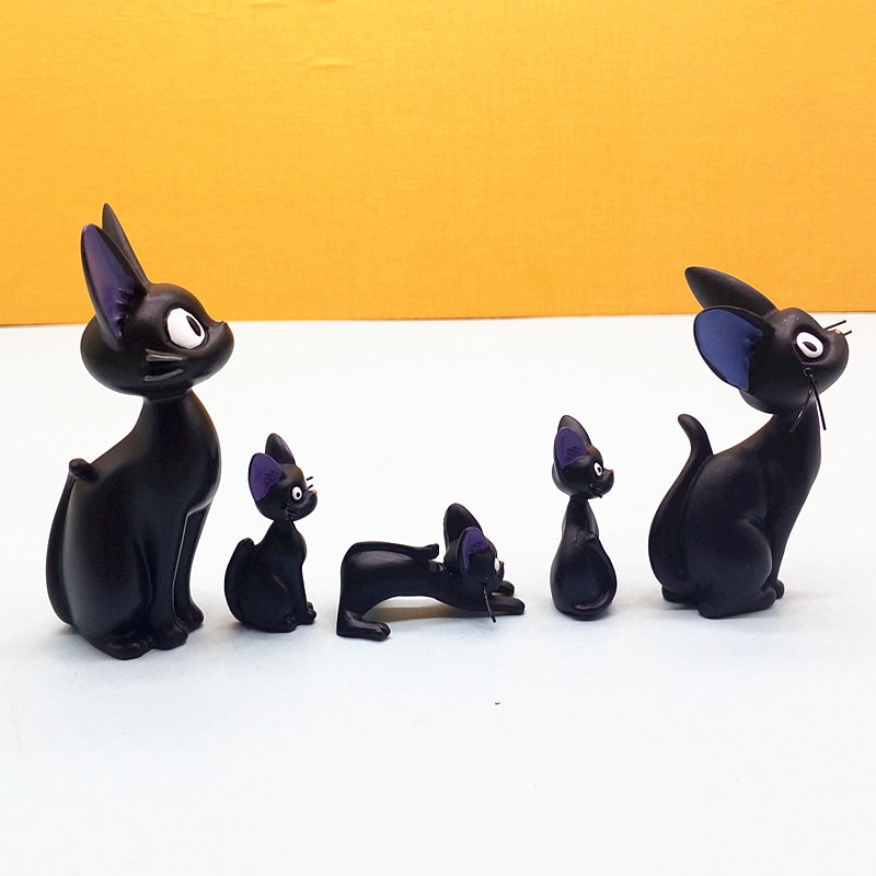 Cute Black Cat Themed Ornament or Figure for Decoration (3 Designs) Action & Toy Figures