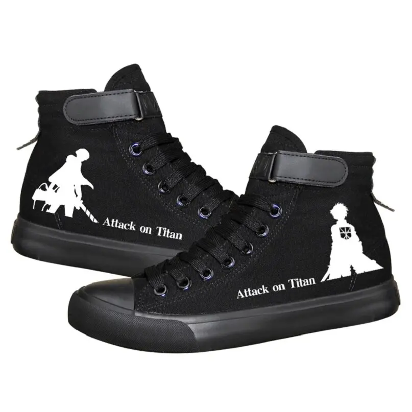 Attack on Titan – Different Cool Logos and Marks Themed Black Shoes (4 Designs) Shoes & Slippers