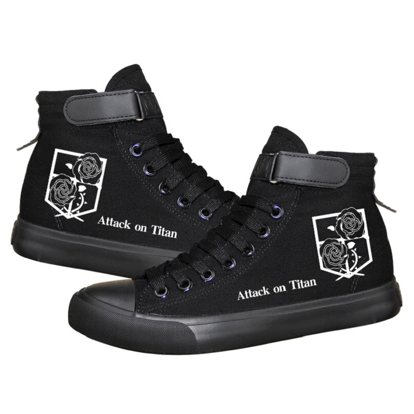 Attack on Titan – Different Cool Logos and Marks Themed Black Shoes (4 Designs) Shoes & Slippers