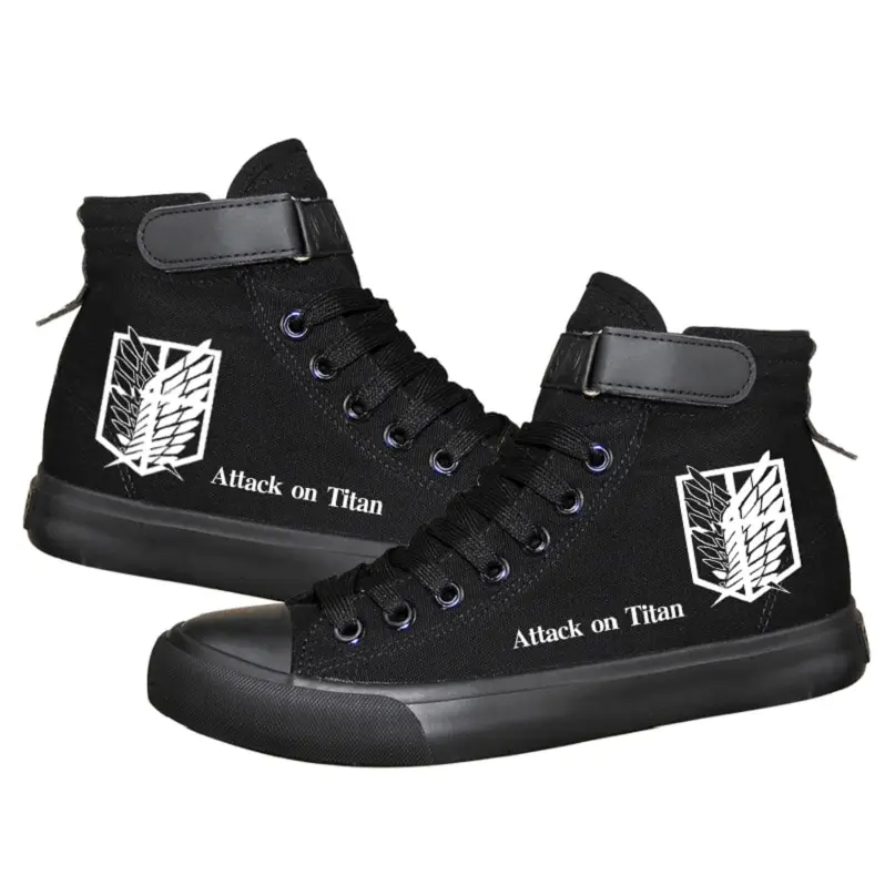 Attack on Titan – Different Cool Logos and Marks Themed Black Shoes (4 Designs) Shoes & Slippers