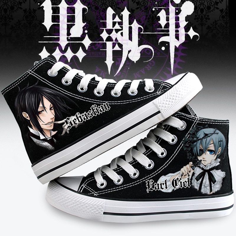 Black Butler – Sebastian and Ciel Themed Badass Shoes (4 Designs) Shoes & Slippers