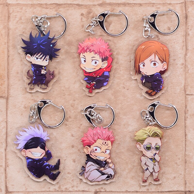 Jujutsu Kaisen – Different Characters Funny Double-Sided Keychains (9 Designs) Keychains