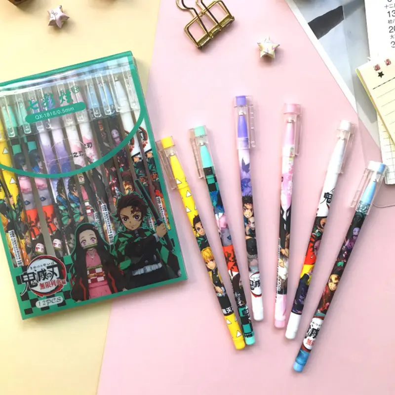 Demon Slayer – Different Characters Themed Gen Pens (Set of 6) Pens & Books