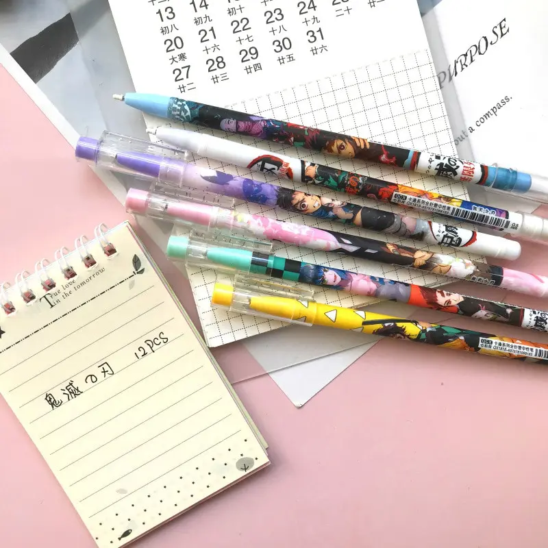Demon Slayer – Different Characters Themed Gen Pens (Set of 6) Pens & Books