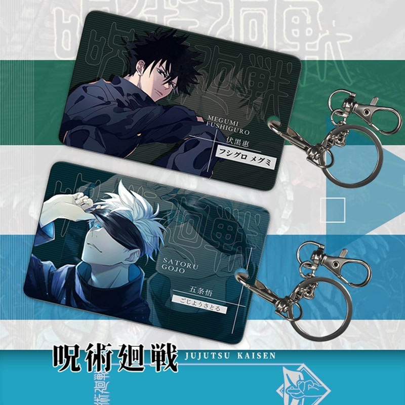 Jujutsu Kaisen – Cool Characters Themed Amazing ID Cards with Keychains (3 Designs) Cosplay & Accessories