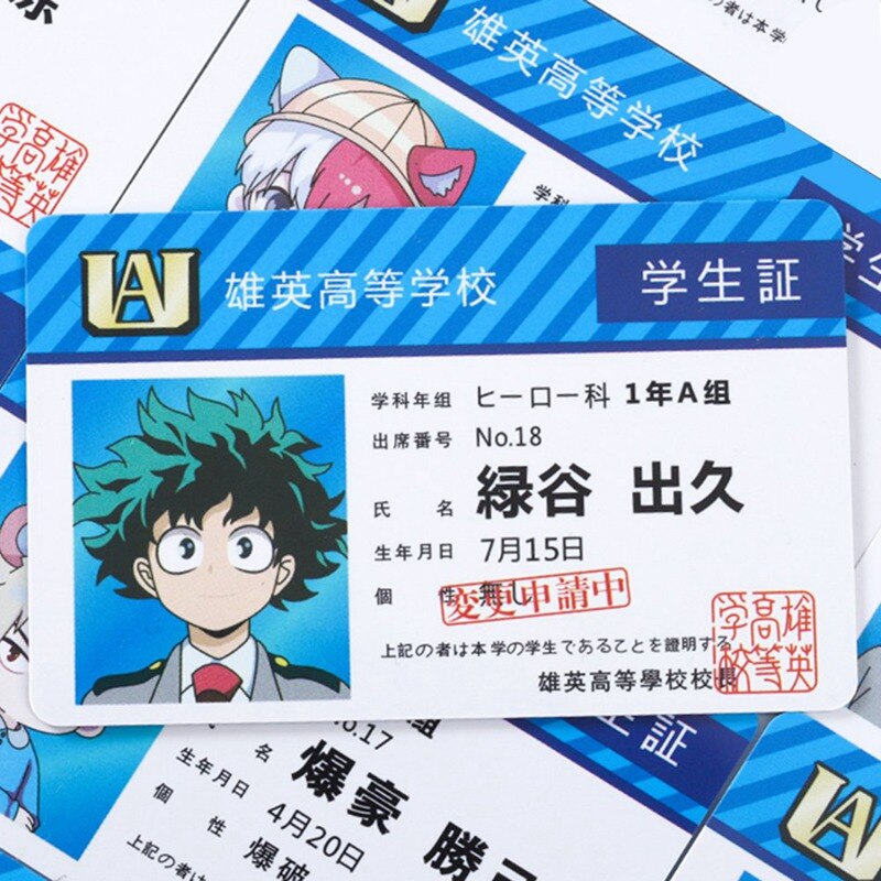 My Hero Academia – All UA Students’ Cosplay ID Cards (10+ Designs) Cosplay & Accessories