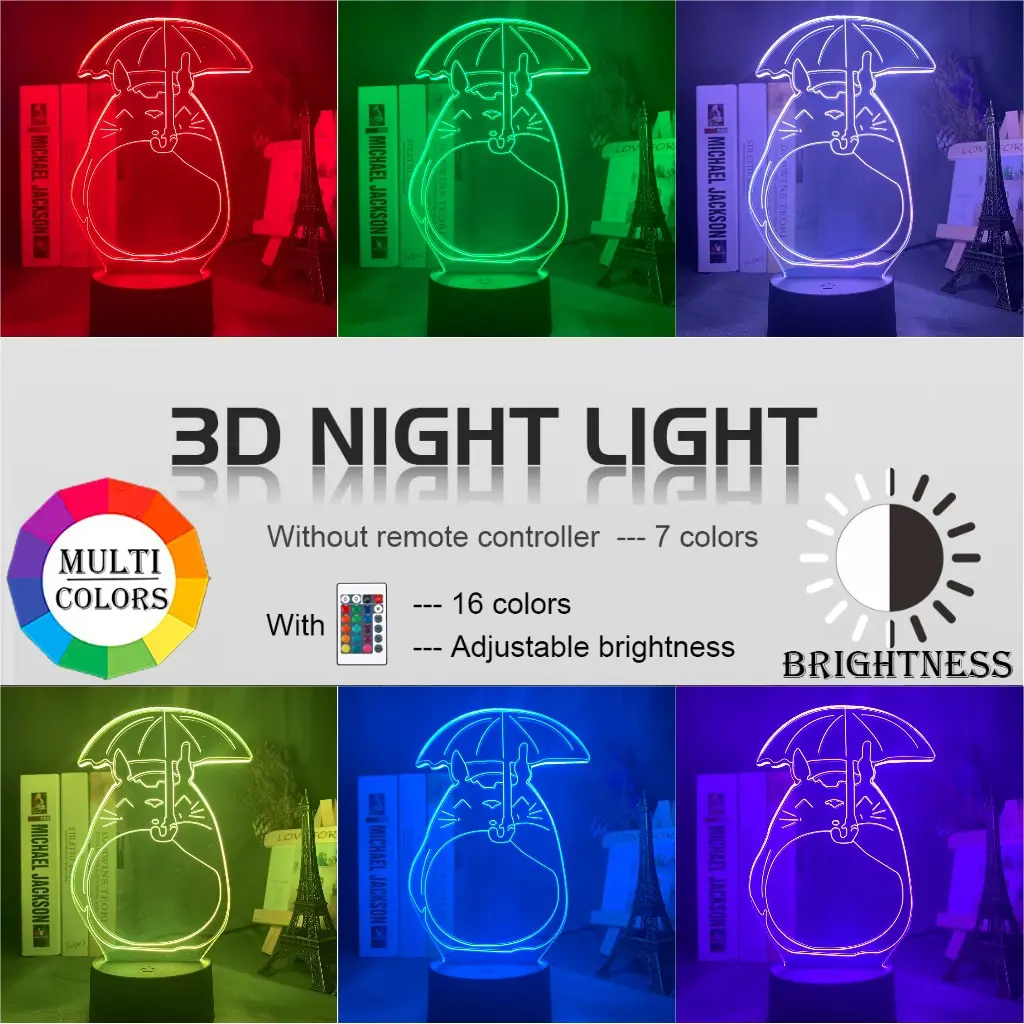 My Neighbor Totoro – Totoro Themed Cute Lighting Lamp (7/16 Colors) Lamps