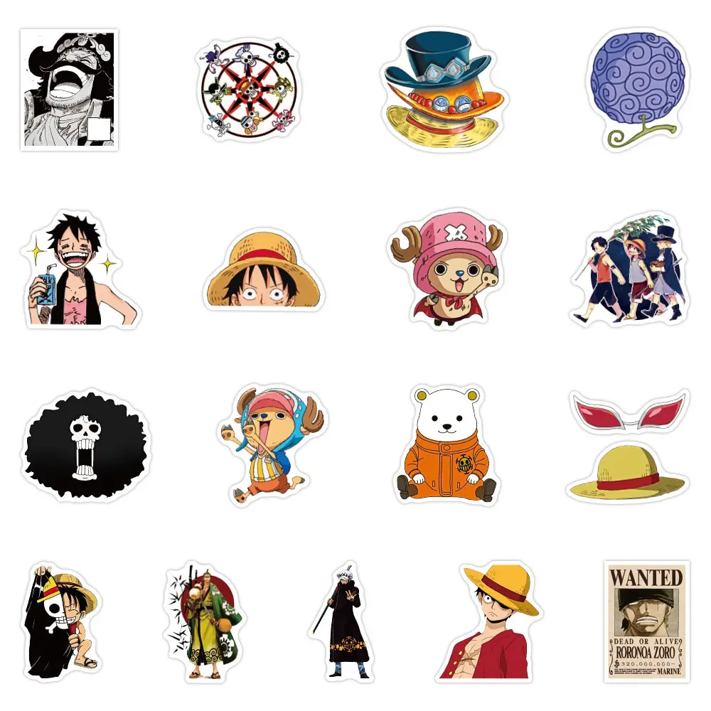 One Piece – All Crazy and Amazing Characters Stickers (Set of 50) Posters