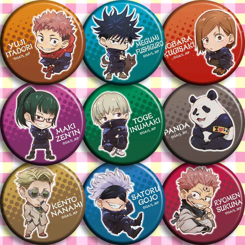 Jujutsu Kaisen – Different Characters Themed Beautiful Badges (2 Sets) Pendants & Necklaces