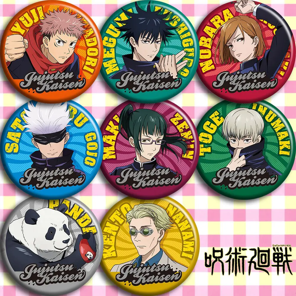 Jujutsu Kaisen – Different Characters Themed Beautiful Badges (2 Sets) Pendants & Necklaces