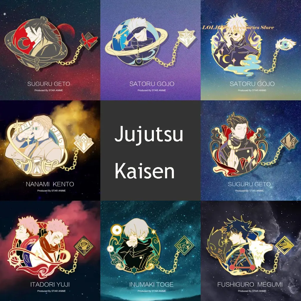 Jujutsu Kaisen – Different Characters Themed Brooch Pins (9 Designs) Pendants & Necklaces