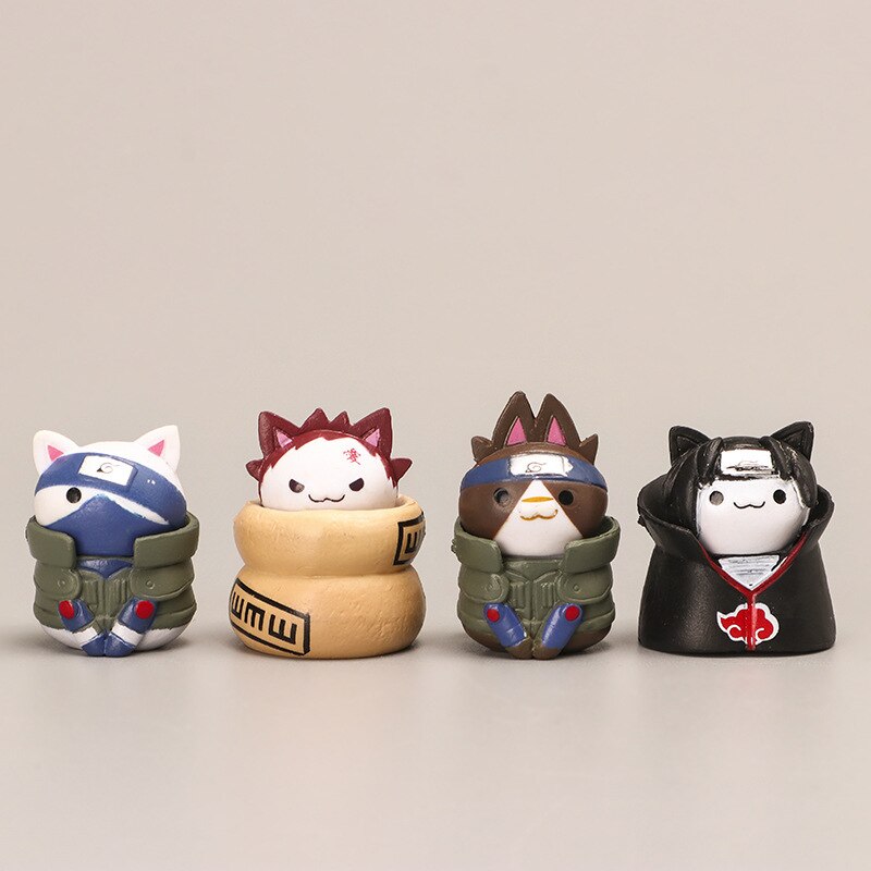 Naruto – All Amazing Characters Cat Themed Set of Action Figures (8 Pieces) Action & Toy Figures