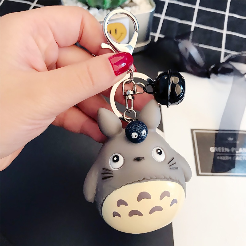 Cute Totoro Animal Keyring Fur Men or Women Keychain Women Trinket Metal Key Chains Car Bag Pendent Charm Uncategorized