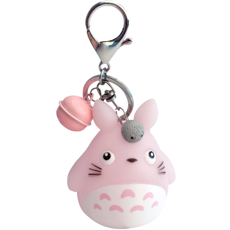 Cute Totoro Animal Keyring Fur Men or Women Keychain Women Trinket Metal Key Chains Car Bag Pendent Charm Uncategorized