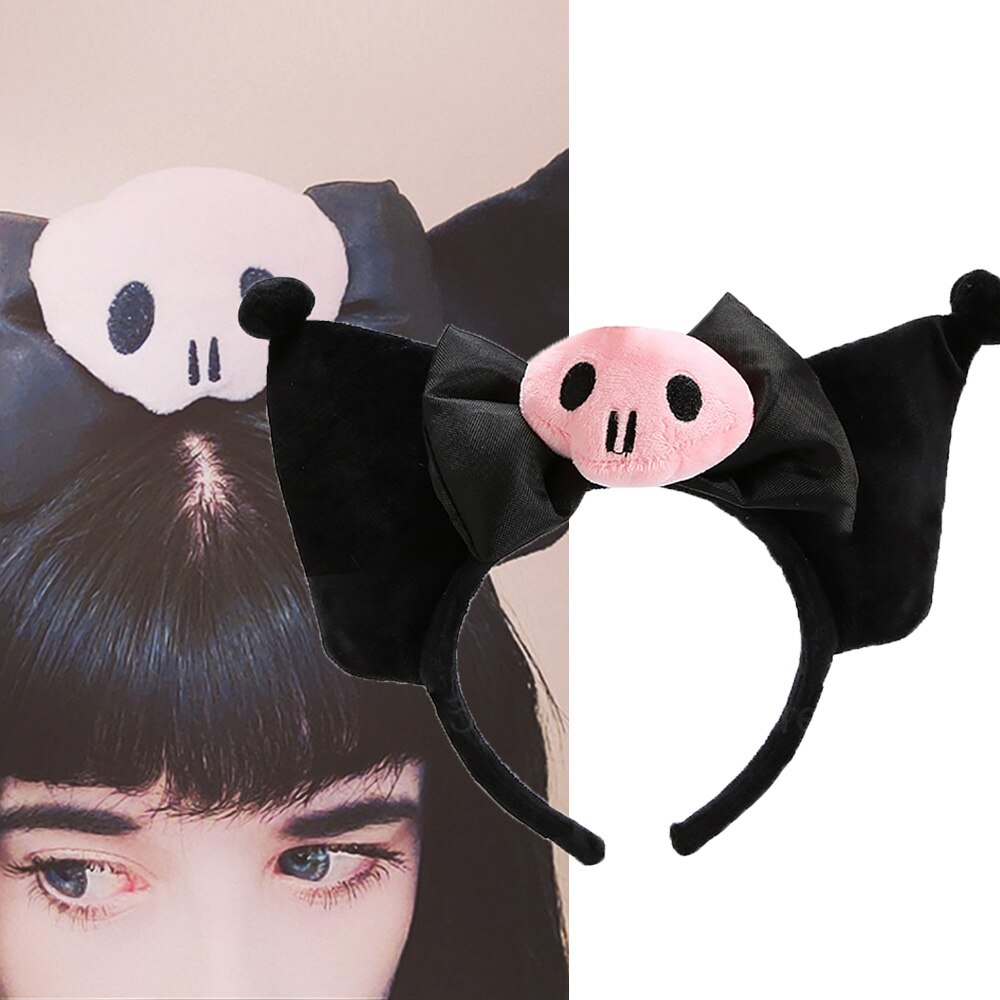 Anime Melody Headband Cute Cosplay Soft Pink Skull Headwear Hair Accessories For Girl Fans Gift Uncategorized