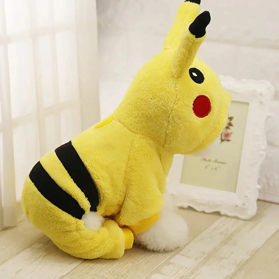 SUPREPET Cartoon Cat Costume Pet Cosplay Clothes With Button Winter Fleece Cat Coat Home Pajamas Hoodie Dog Coat Cute for pet Uncategorized