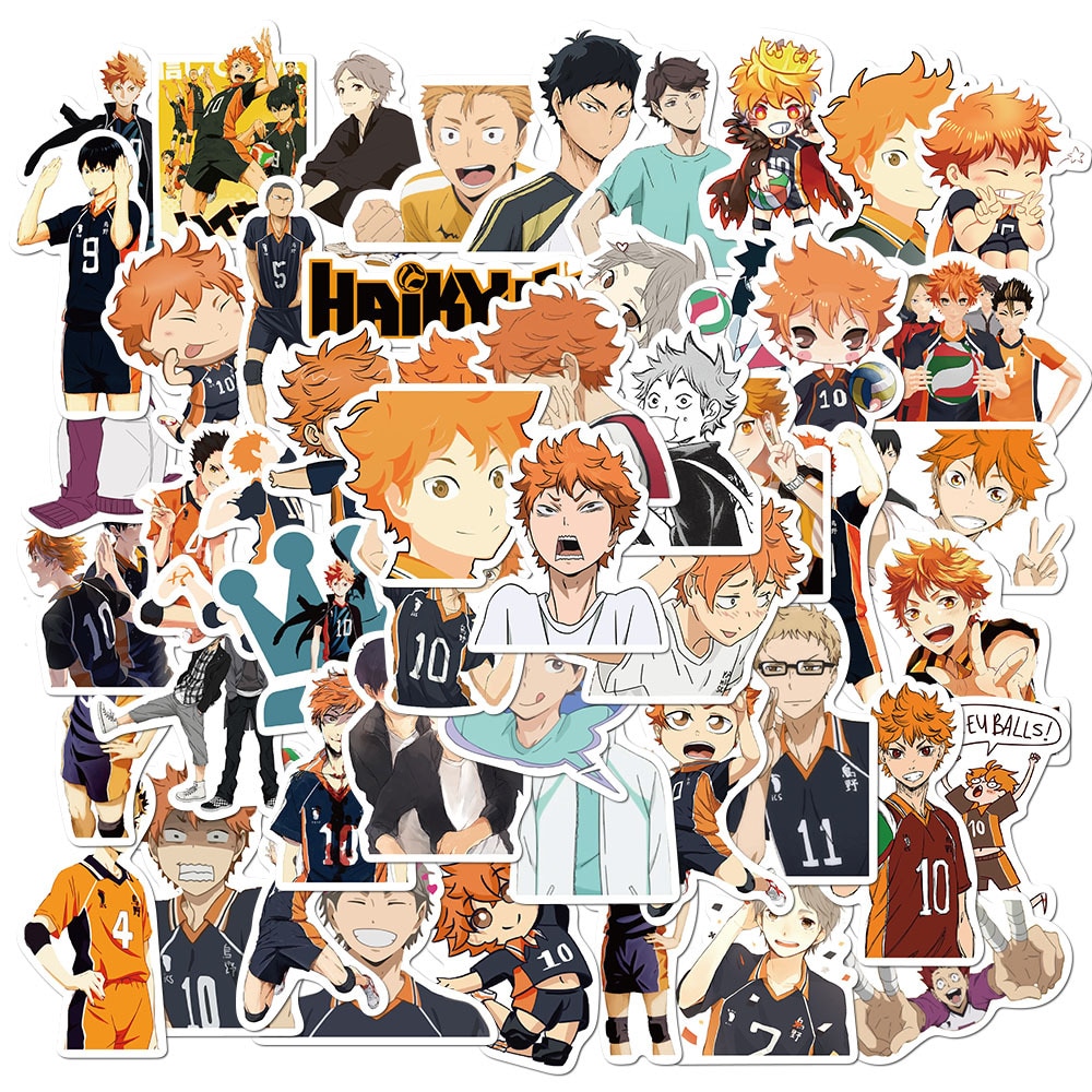 Haikyuu!! – All-in-One Characters Themed Pack of Stickers (10/30/50 Pieces) Action & Toy Figures