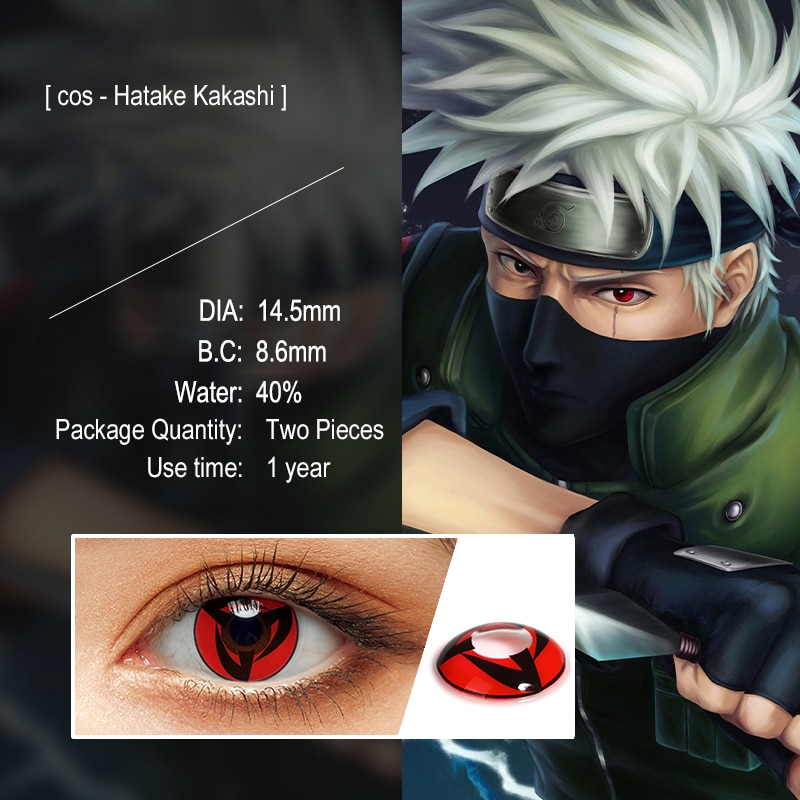 Naruto – 2pcs/pair Different Characters Themed Cosplay Eye Lenses (10+ Designs) Cosplay & Accessories