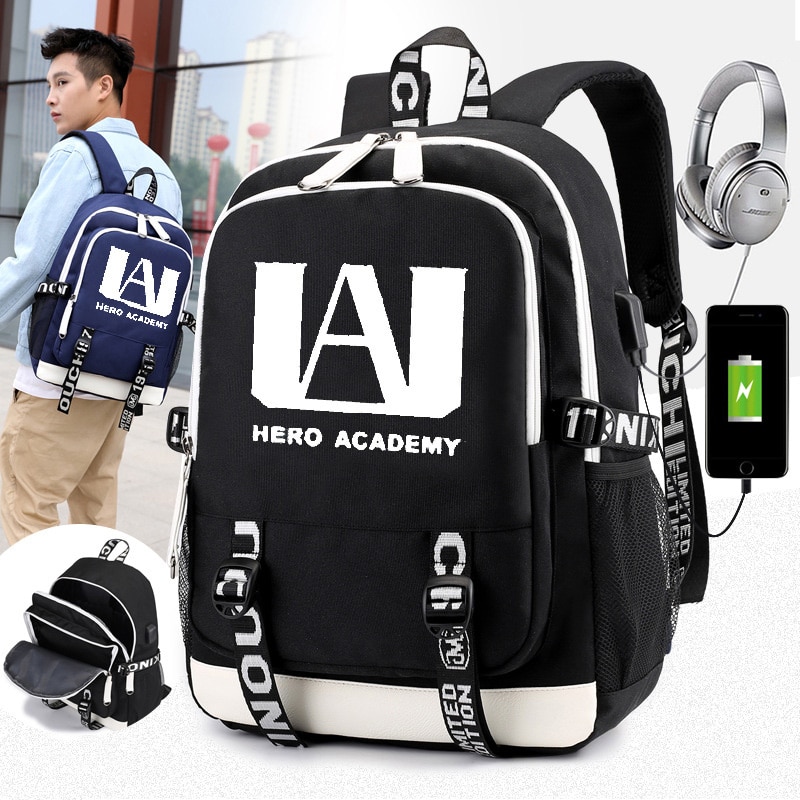My Hero Academia – Unique Luminous Backpack with Charging and Headset Ports (2 Designs) Bags & Backpacks
