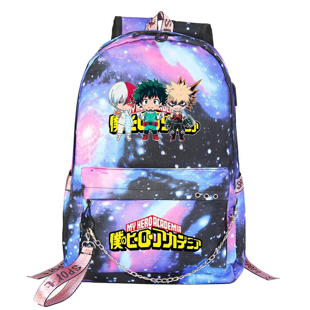 My Hero Academia – Midoriya, Todoroki, and Bakugo Themed Backpacks (7 Designs) Bags & Backpacks