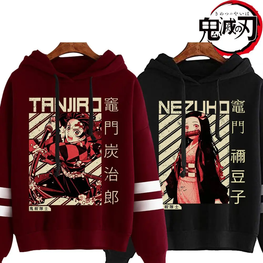 Demon Slayer – Nezuko and Tanjiro Themed Printed Hoodies (20+ Designs) Hoodies & Sweatshirts