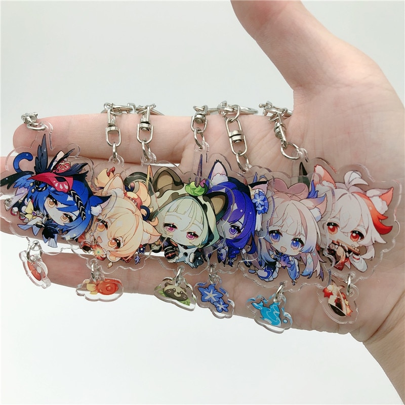 Genshin Impact – Different Characters Themed Cute Acrylic Keychains (50 Designs) Keychains