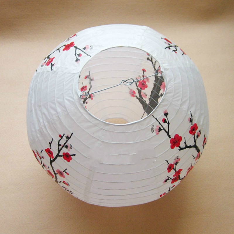 Japanese Style Beautiful Blossom Round Paper Lantern Lamps