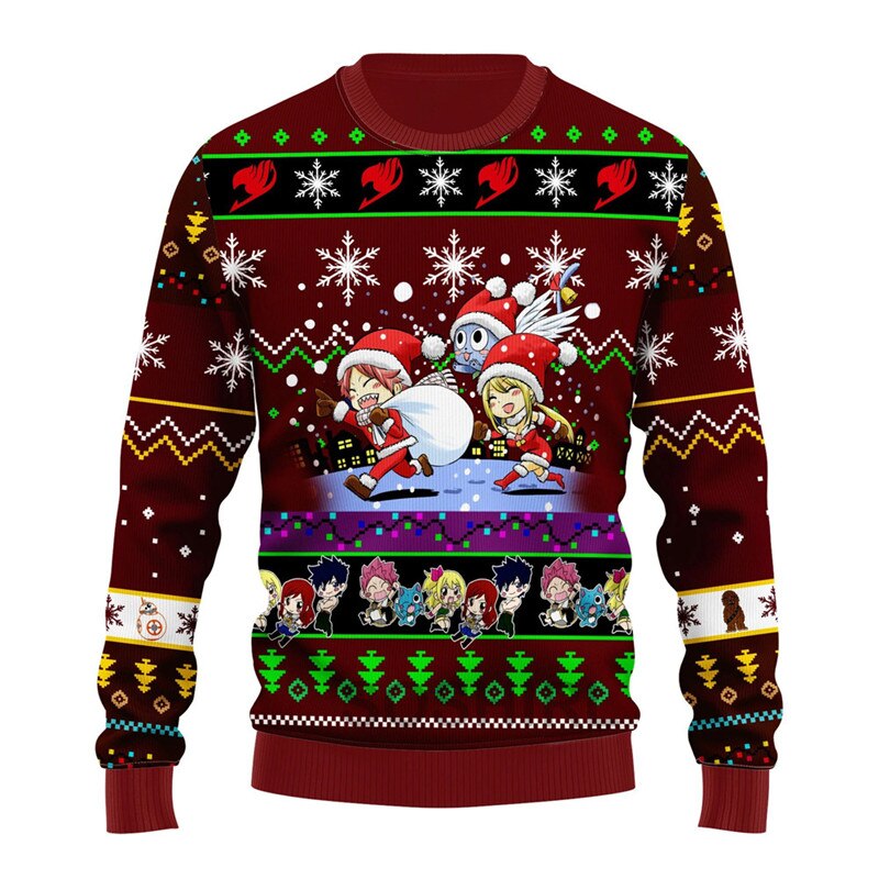 Fairy Tail – Different Characters Themed Amazing Christmas Sweatshirts (3 Designs) Hoodies & Sweatshirts