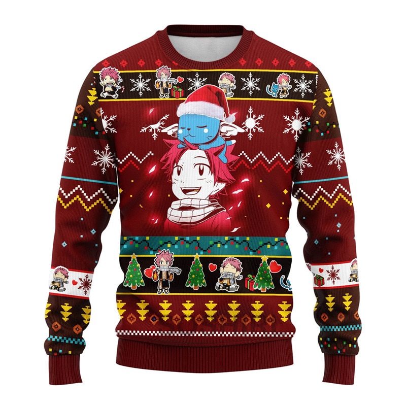 Fairy Tail – Different Characters Themed Amazing Christmas Sweatshirts (3 Designs) Hoodies & Sweatshirts