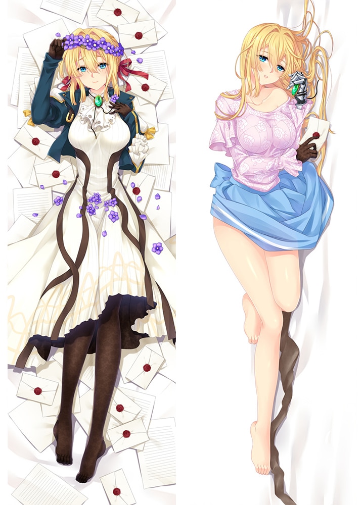 Violet Evergarden – Violet Themed Beautiful Dakimakura Hugging Body Pillow Cover Bed & Pillow Covers
