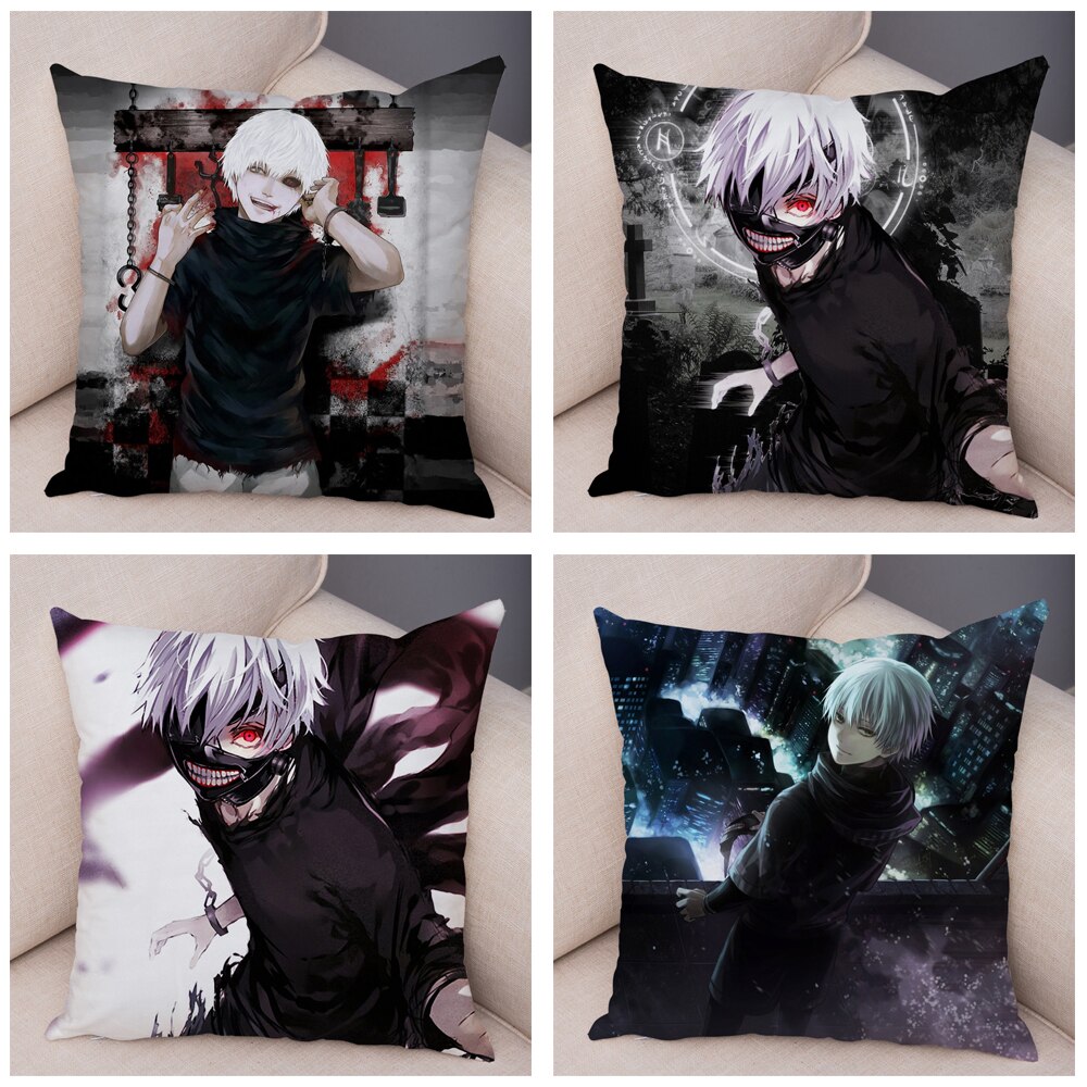 Tokyo Ghoul – Different Badass Characters Themed Premium Cushion/Pillow Covers (50 Designs) Bed & Pillow Covers