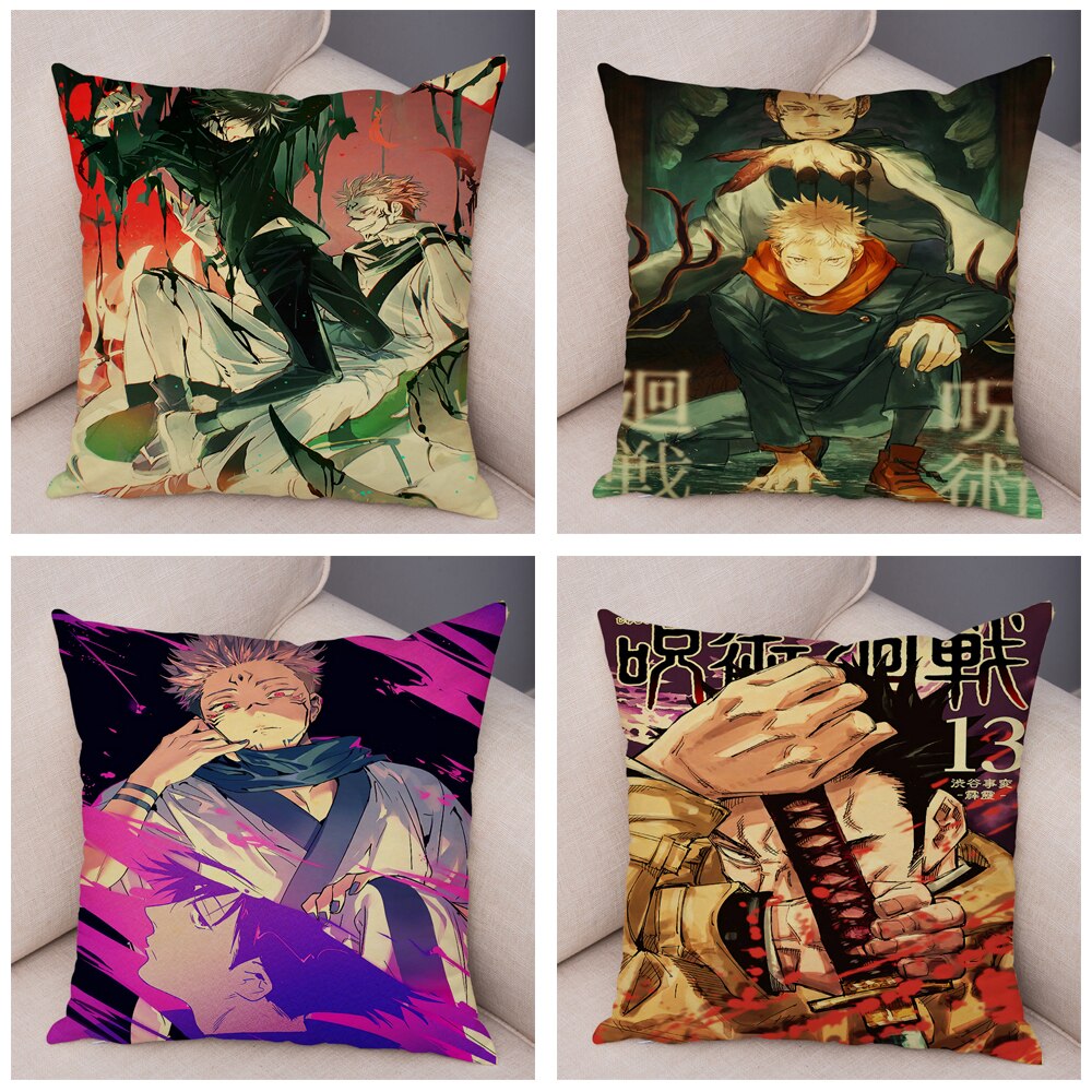 Jujutsu Kaisen – All Amazing Characters Cool Cushion/Pillow Covers (50 Designs) Bed & Pillow Covers