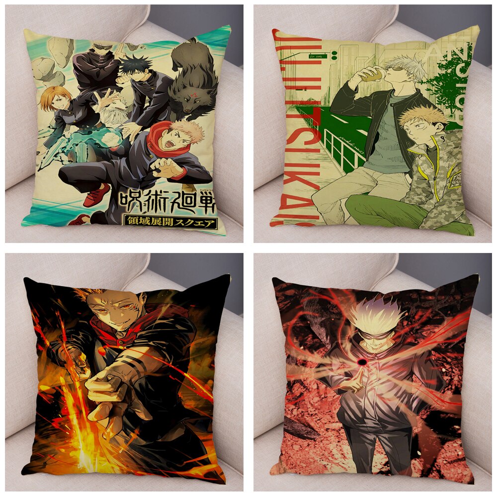 Jujutsu Kaisen – All Amazing Characters Cool Cushion/Pillow Covers (50 Designs) Bed & Pillow Covers