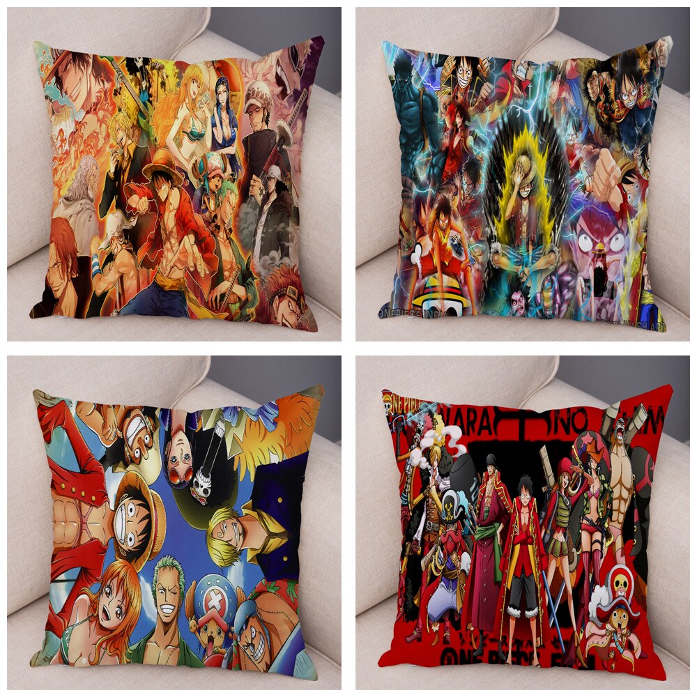 One Piece – All Badass Characters Themed Cushion/Pillow Covers (20+ Designs) Bed & Pillow Covers