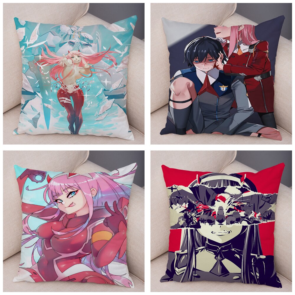 Darling in the Franxx – Different Romantic Characters Themed Cushion/Pillow Covers (40+ Designs) Bed & Pillow Covers