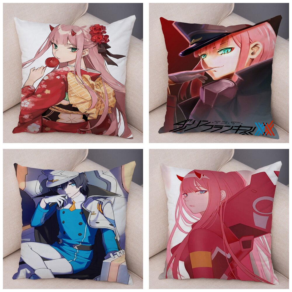 Darling in the Franxx – Different Romantic Characters Themed Cushion/Pillow Covers (40+ Designs) Bed & Pillow Covers