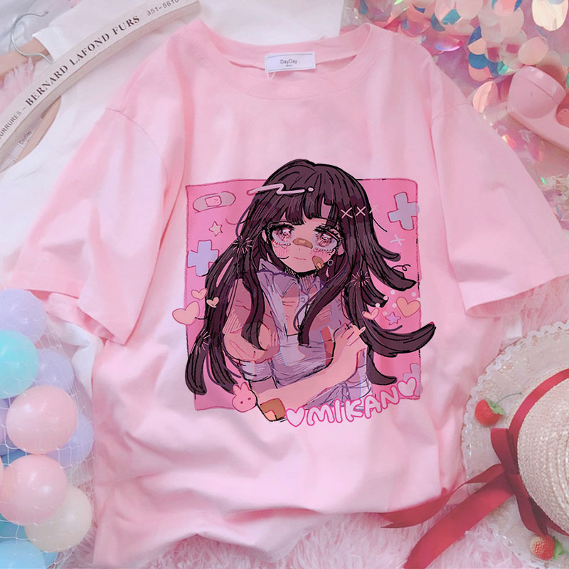 Kawaii Anime Girl T Shirt - Oversized Unisex Top Attitude Design | eBay