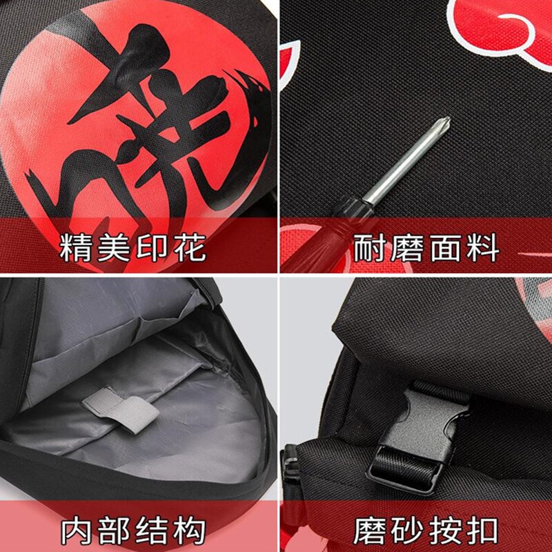 Naruto – Akatsuki and Uzumaki Clan Themed Backpacks (2 Designs) Bags & Backpacks