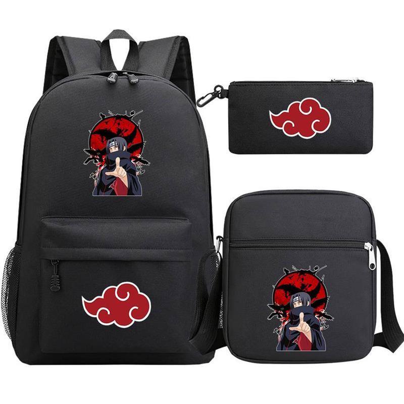 Naruto – Uchiha Clan Themed Badass Backpack Sets (4 Designs) Bags & Backpacks