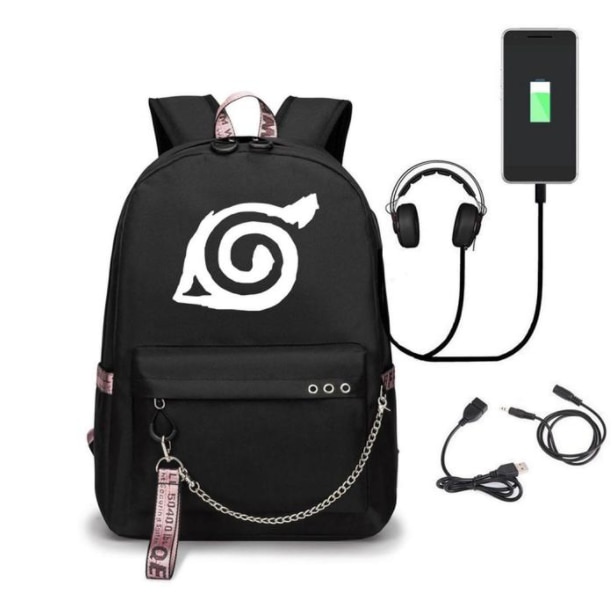 Naruto – Different Symbols Themed Badass School/Travel Backpacks (4 Designs) Bags & Backpacks