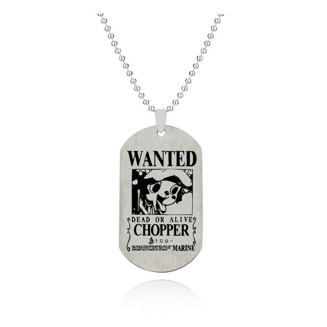 One Piece – Different Characters Themed Badass “Wanted” Pendants (15+ Designs) Pendants & Necklaces