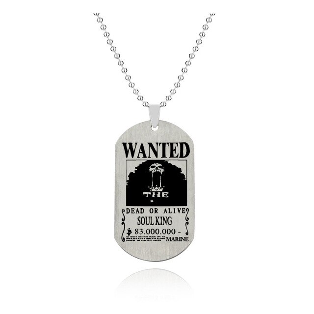 One Piece – Different Characters Themed Badass “Wanted” Pendants (15+ Designs) Pendants & Necklaces