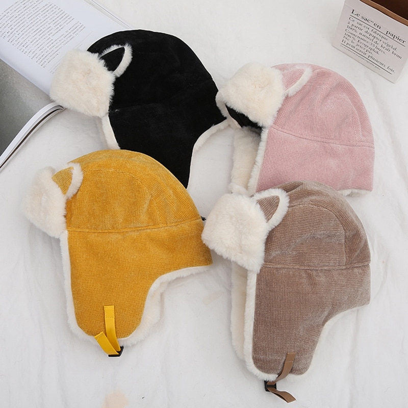 Cat Ears Themed Cute Warm Winter Hats for Ear and Head Protection (4 Designs) Caps & Hats