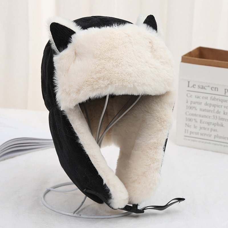 Cat Ears Themed Cute Warm Winter Hats for Ear and Head Protection (4 Designs) Caps & Hats