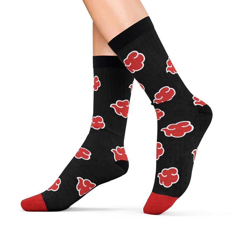 Naruto – Akatsuki Cloud Pattern Themed Comfortable Socks Shoes & Slippers