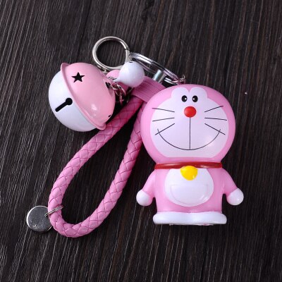 Buy Doraemon - Cute Keychain with Bell (Blue and Pink